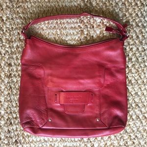 Kate Spade red leather shoulder bag